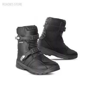 Roadies Wolf Adventure Double Buckle L2 High Tech Waterproof Motorcycle Boots Touring Shoes Real Leather Mid Low Ankle Motorbike