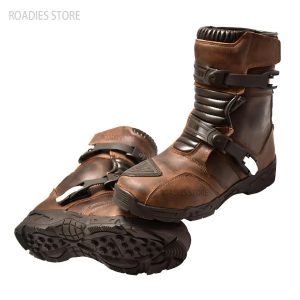 Roadies Wolf Adventure Double Buckle L2 Waterproof Motorcycle Boots Touring Shoes Leather Mid Low Ankle Motorbike