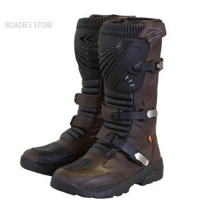 Roadies Wolf Full Adventure Triple Buckle L3 High Tech Waterproof Motorcycle Boots Touring Shoes Real Leather Full High Ankle Motorbike