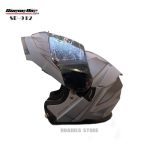 Super Air Helmet Matt Light Grey SP-912 Uplift Dual Visor DOT Approved SP 912 Removeable Padding With Spoiler SP912