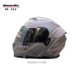 Super Air Helmet Matt Light Grey SP-912 Uplift Dual Visor DOT Approved SP 912 Removeable Padding With Spoiler SP912