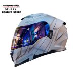 Super Air Helmet Matt Light Grey SP-912 Uplift Dual Visor DOT Approved SP 912 Removeable Padding With Spoiler SP912