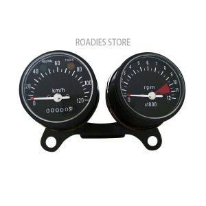 Universal Speedometer RPM Meter Classic Retro Vintage Dual Dial Meter